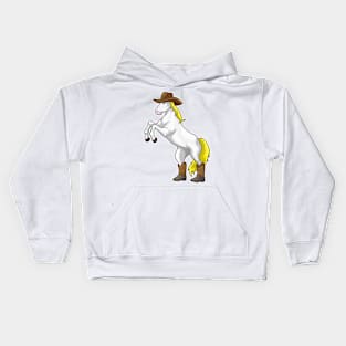 Horse Cowboy Boots Kids Hoodie